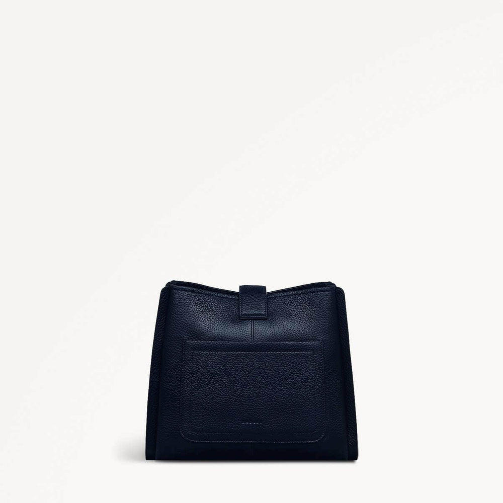 Sloane Street Leather Medium Ziptop Crossbody Bag in Black - 110432