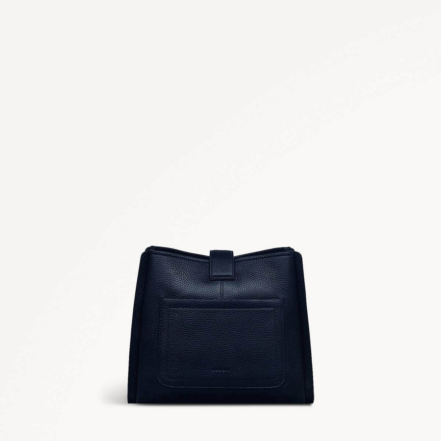 Sloane Street Leather Medium Ziptop Crossbody Bag in Black - 110432