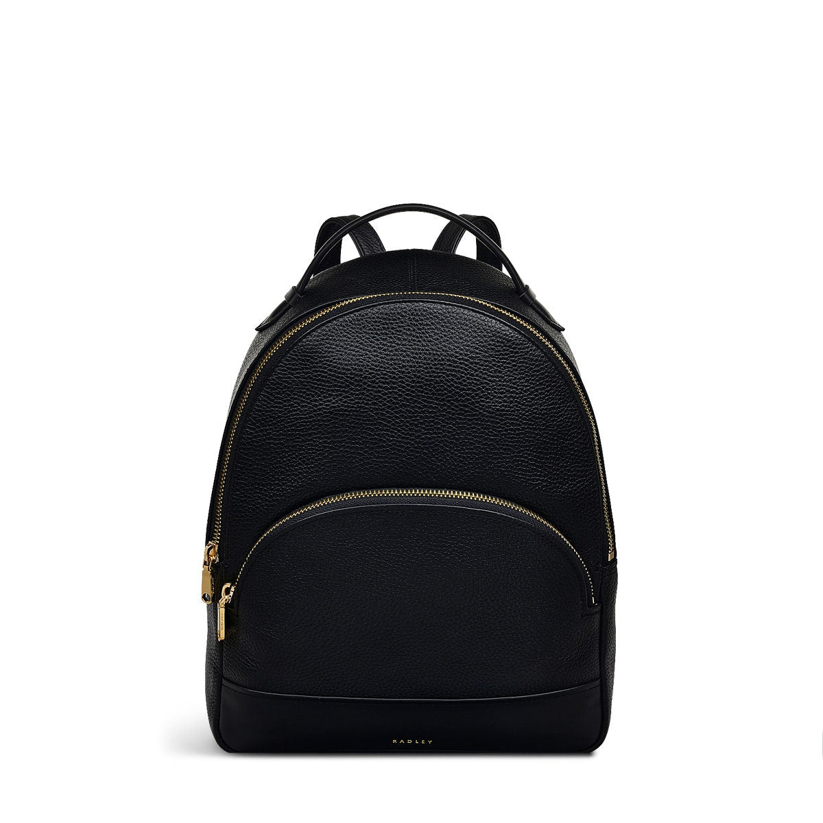 Dallington Leather Medium Zip Around Backpack in Black - 110462