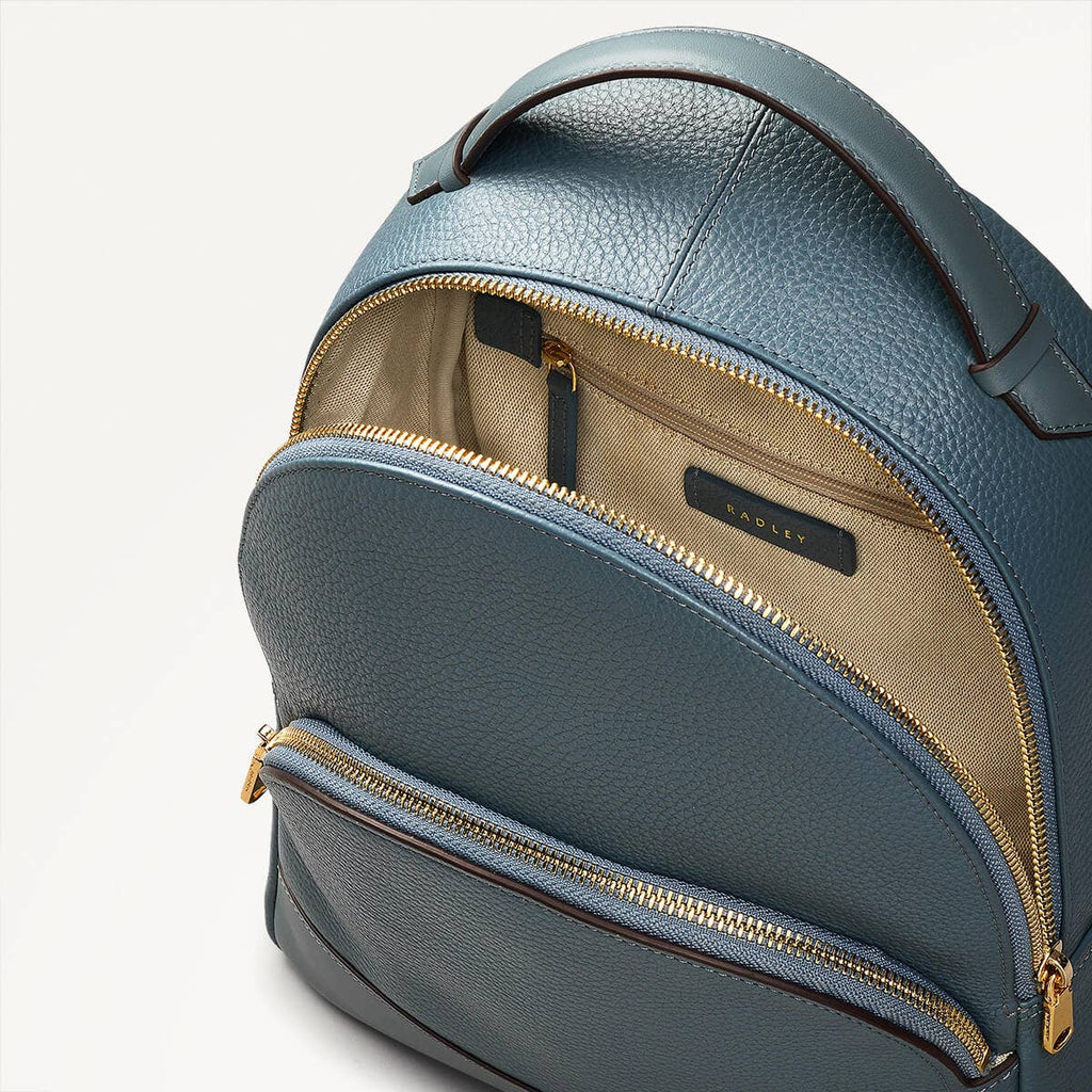 Dallington Leather Medium Zip Around Backpack in Uniform - 110463