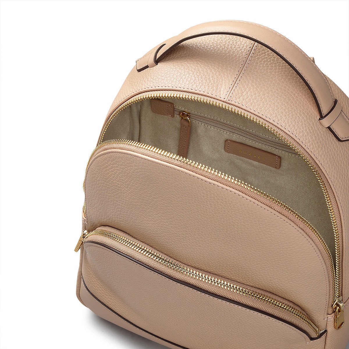 Dallington Leather Medium Zip Around Backpack in Silt - 110464