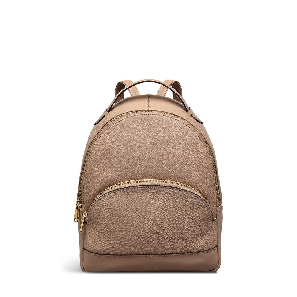 Dallington Leather Medium Zip Around Backpack in Silt - 110464