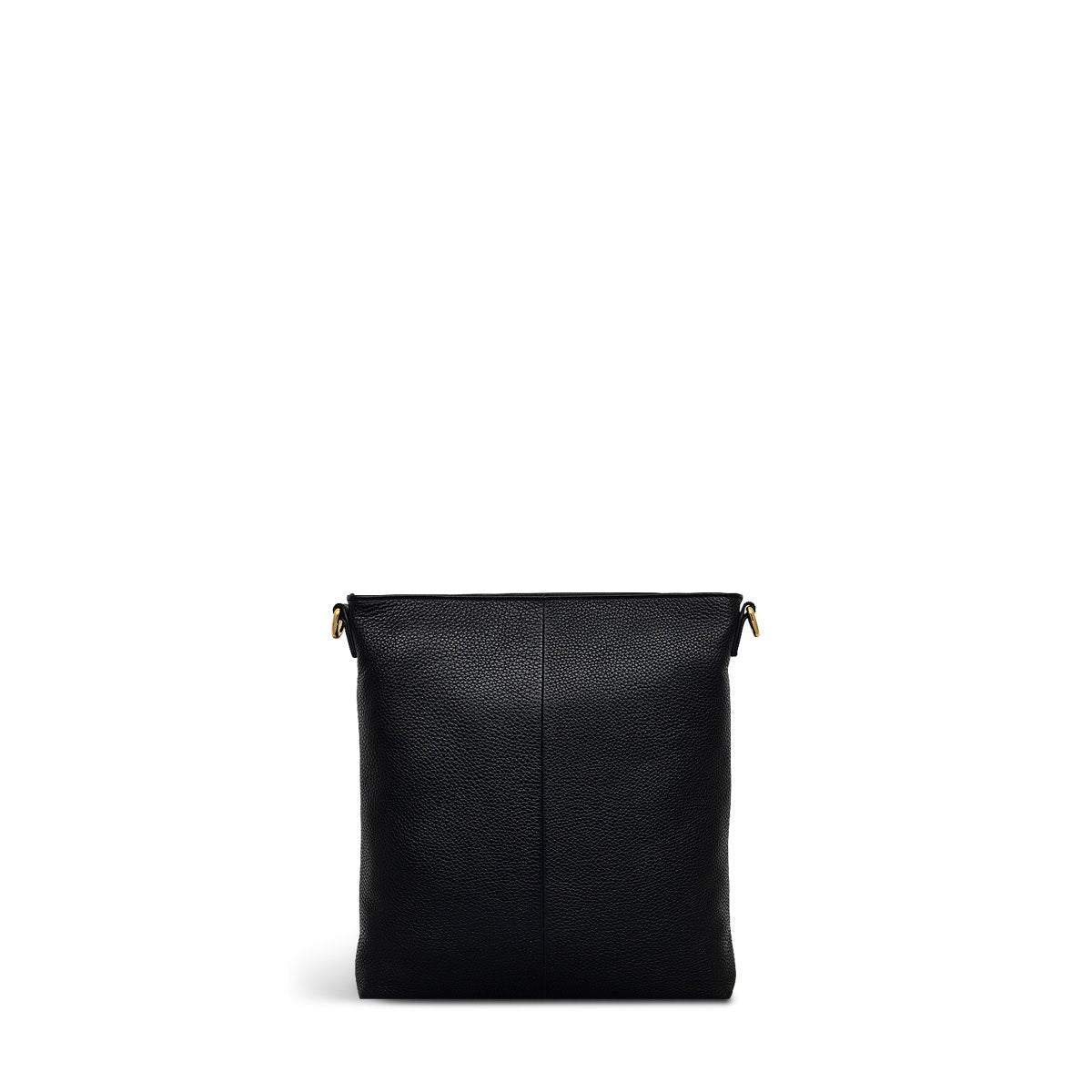 Selby Crescent Leather Small Ziptop Crossbody Bag in Black - 110465