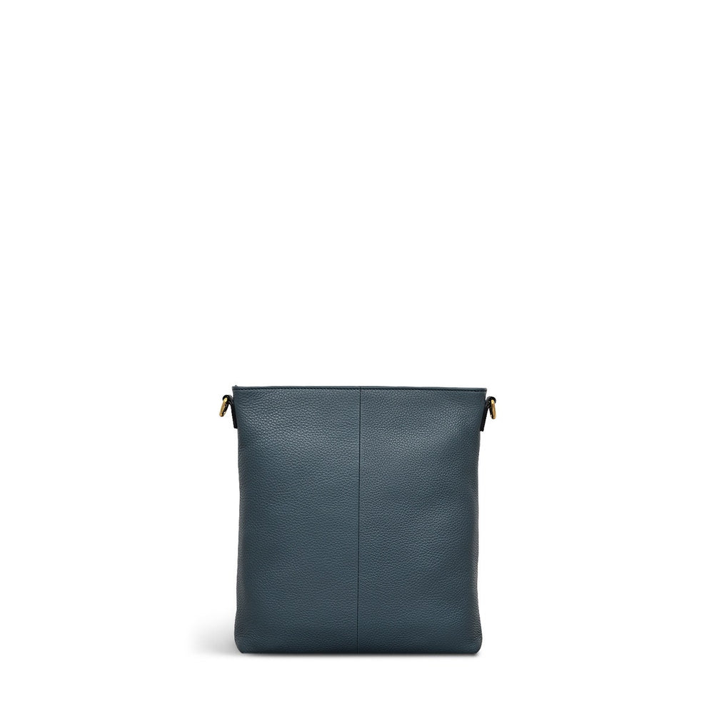 Selby Crescent Leather Small Ziptop Crossbody Bag in Uniform - 110466