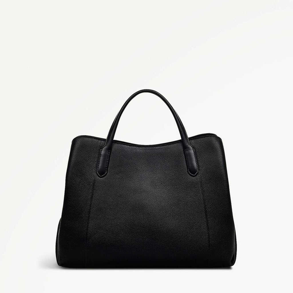 Provence Avenue Leather Medium Zip Around Grab Bag in Black - 110473