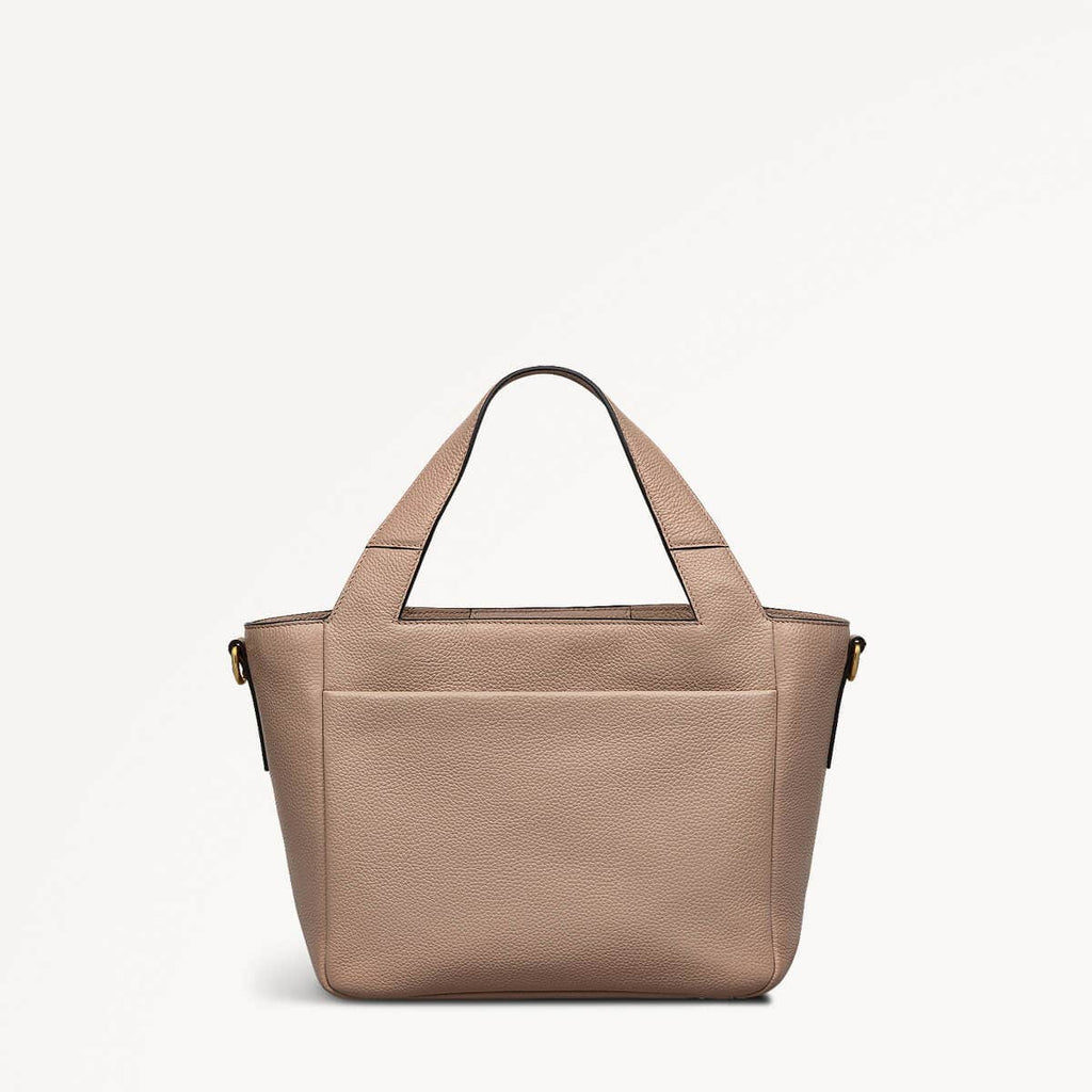 Alpha Road Leather Medium Open Top Grab Bag in Silt - 110489