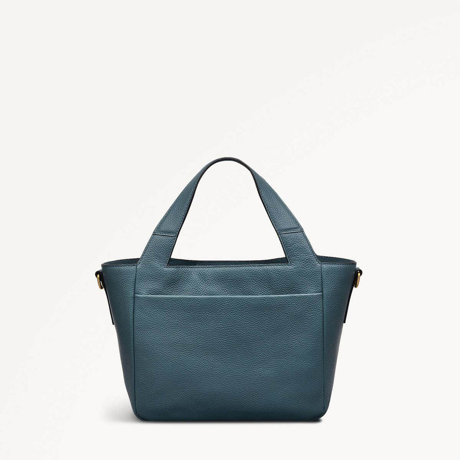 Alpha Road Leather Medium Open Top Grab Bag in Uniform - 110490