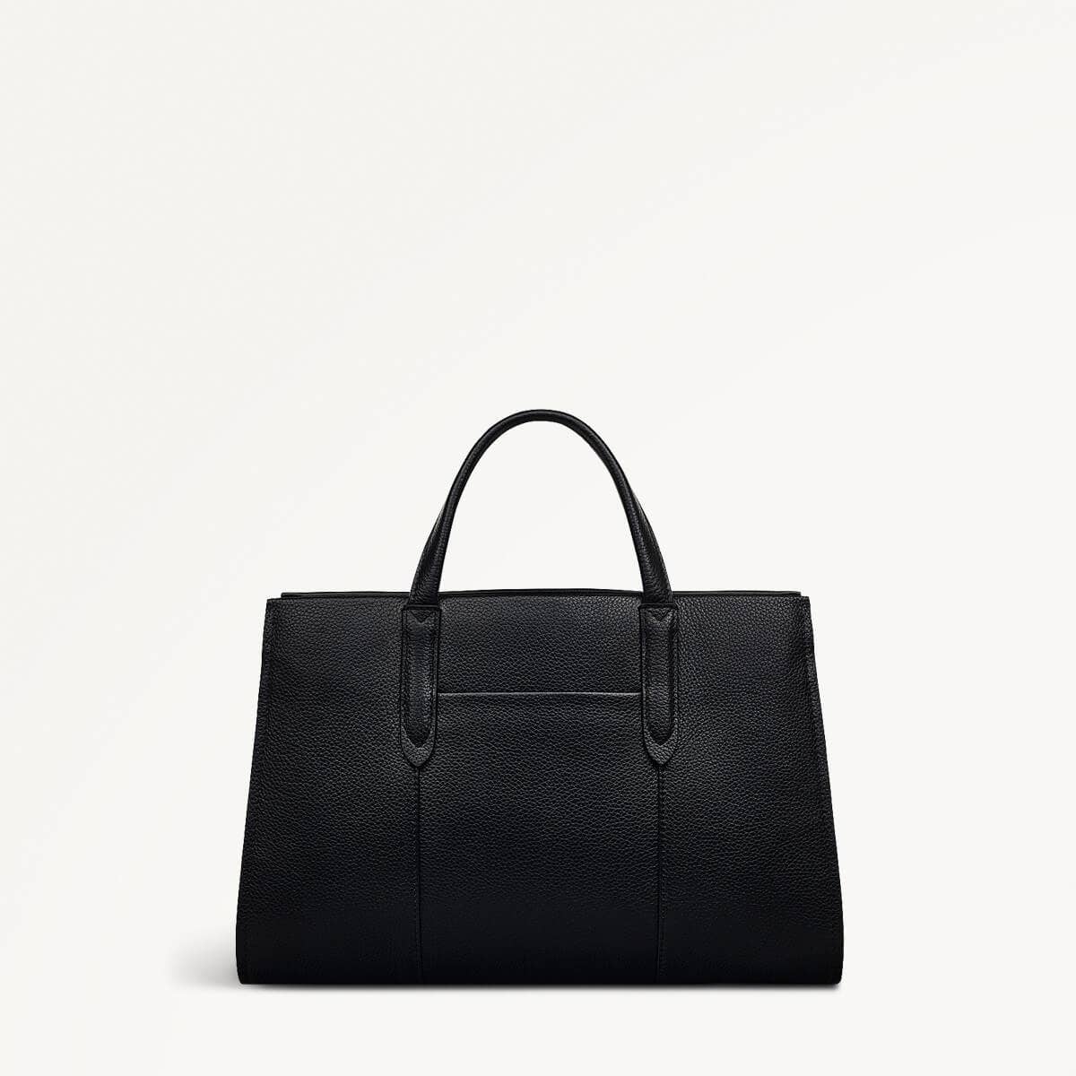 Arlington Court Leather Medium Zip Around Satchel Bag in Black - 110509