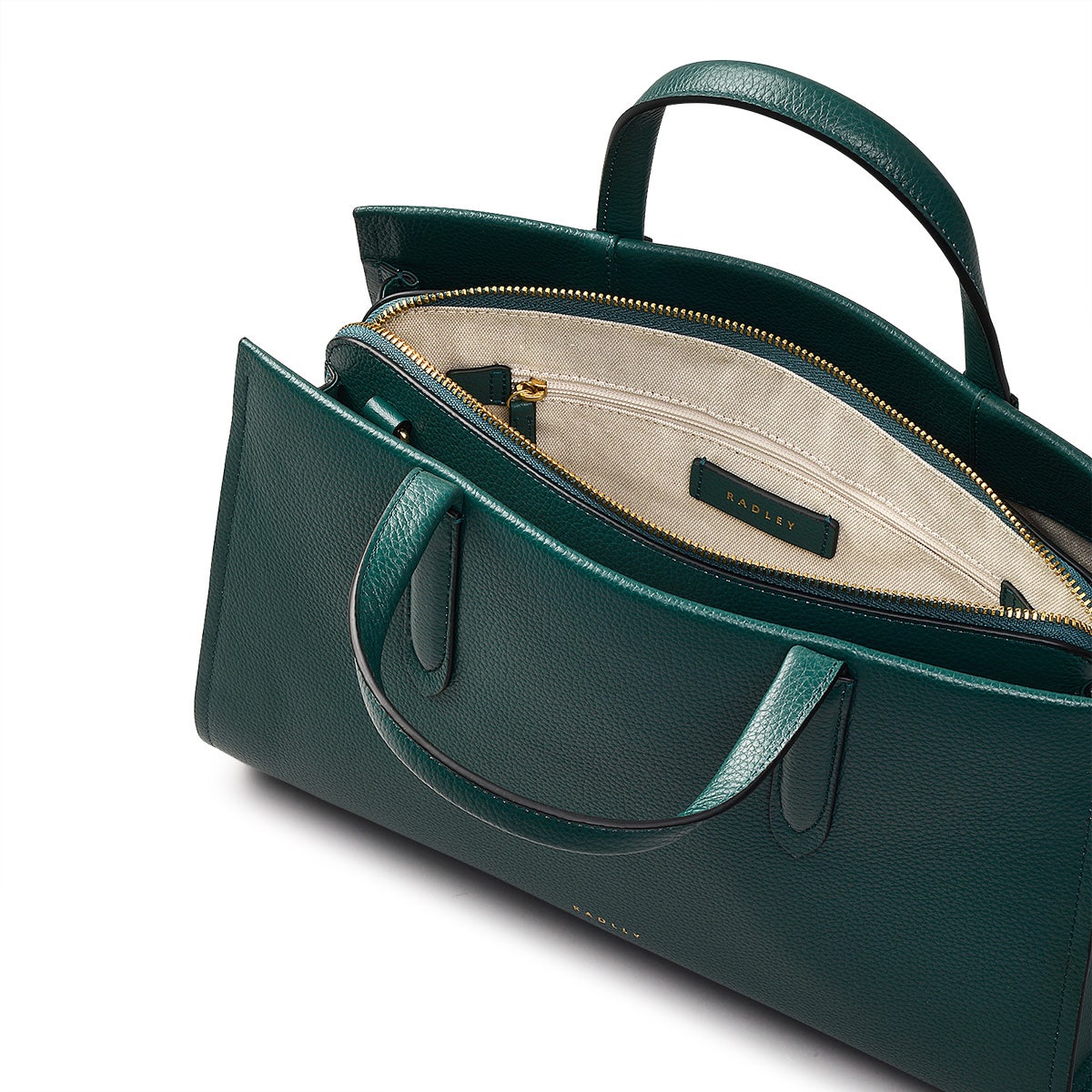 Arlington Court Leather Medium Zip Around Grab Bag in Wellington - 110511