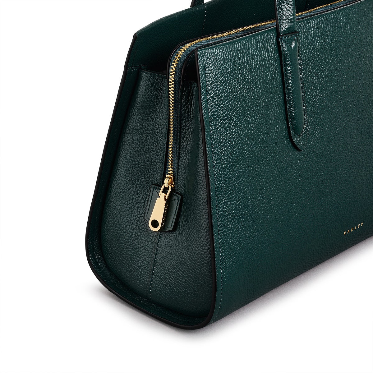 Arlington Court Leather Medium Zip Around Satchel Bag in Wellington - 110511