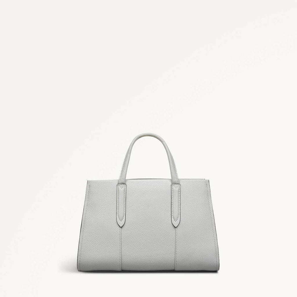 Arlington Court Leather Small Zip Around Satchel Bag in Goose Grey - 110514