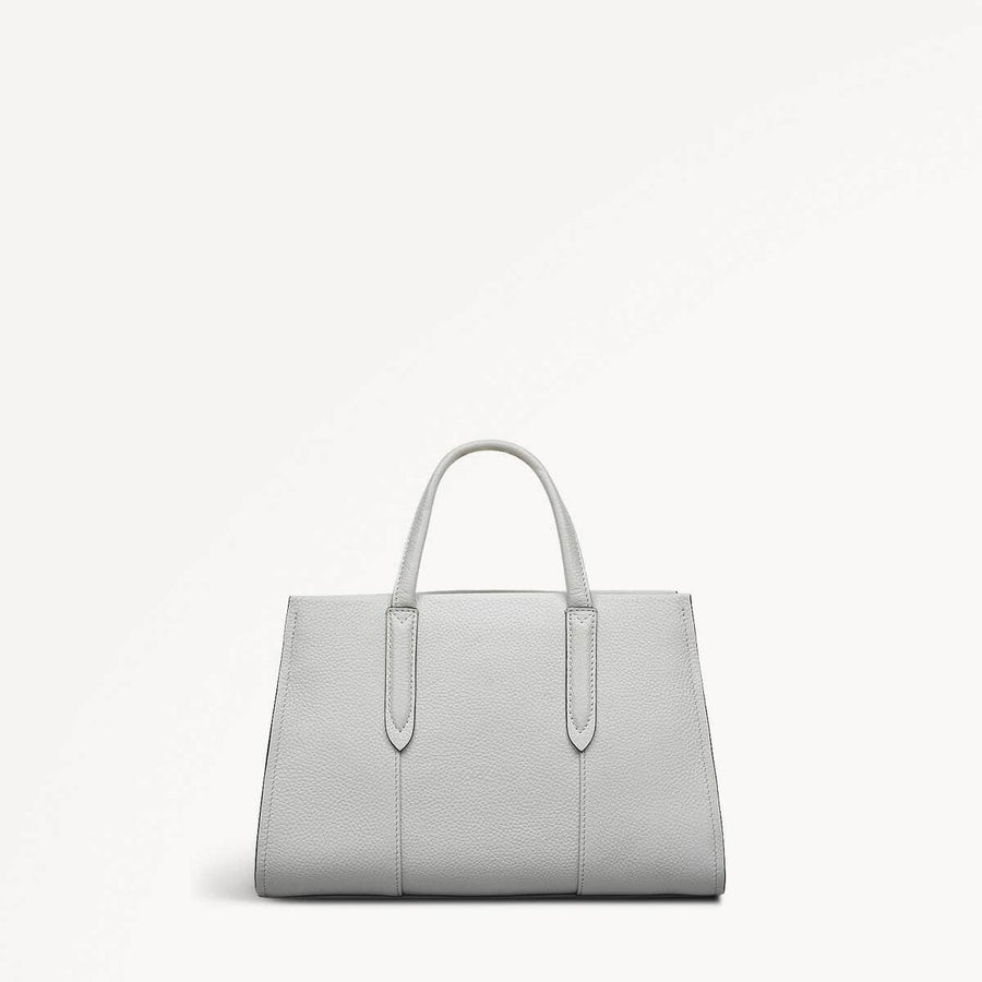 Arlington Court Leather Small Zip Around Satchel Bag in Goose Grey - 110514