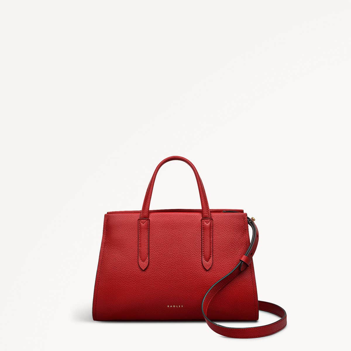 Arlington Court Leather Small Zip Around Grab Bag in Poinsettia - 110515