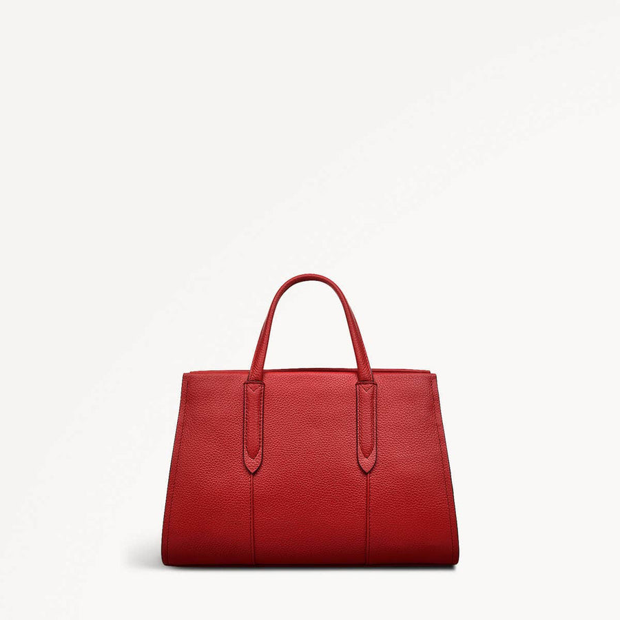 Arlington Court Leather Small Zip Around Grab Bag in Poinsettia - 110515