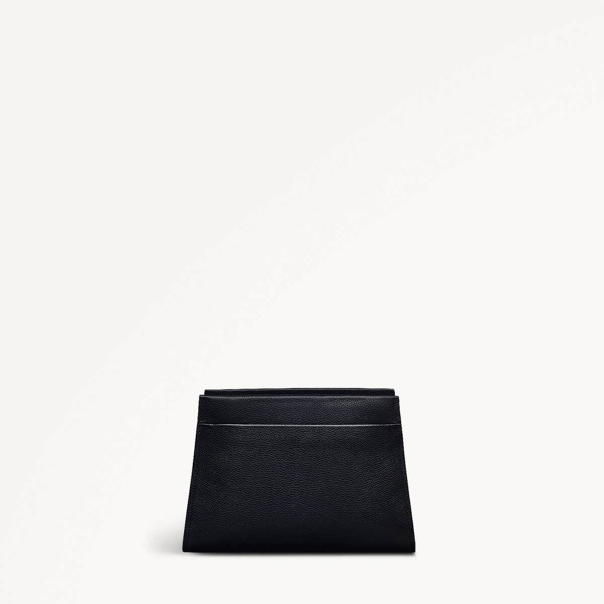 Arlington Court Leather Small Zip Around Crossbody Bag in Black - 110519