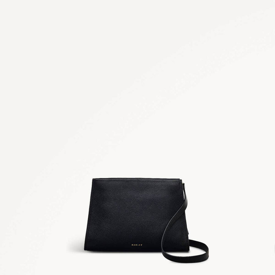 Arlington Court Leather Small Zip Around Crossbody Bag in Black - 110519