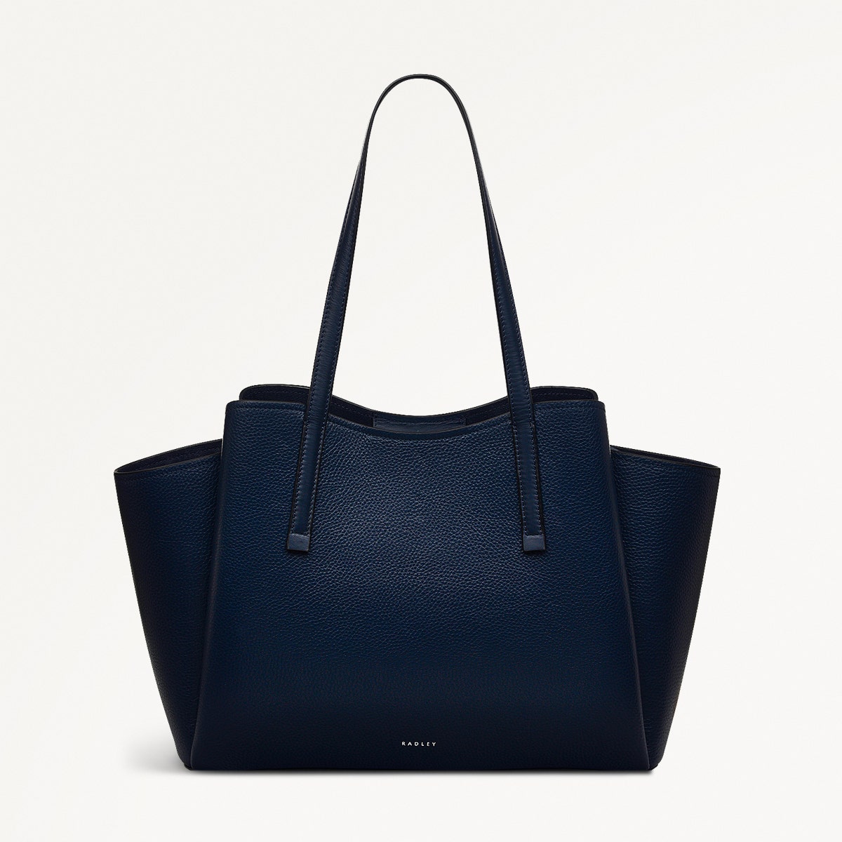 Blake Gardens Leather Large Ziptop Tote Bag in Ink - 110525