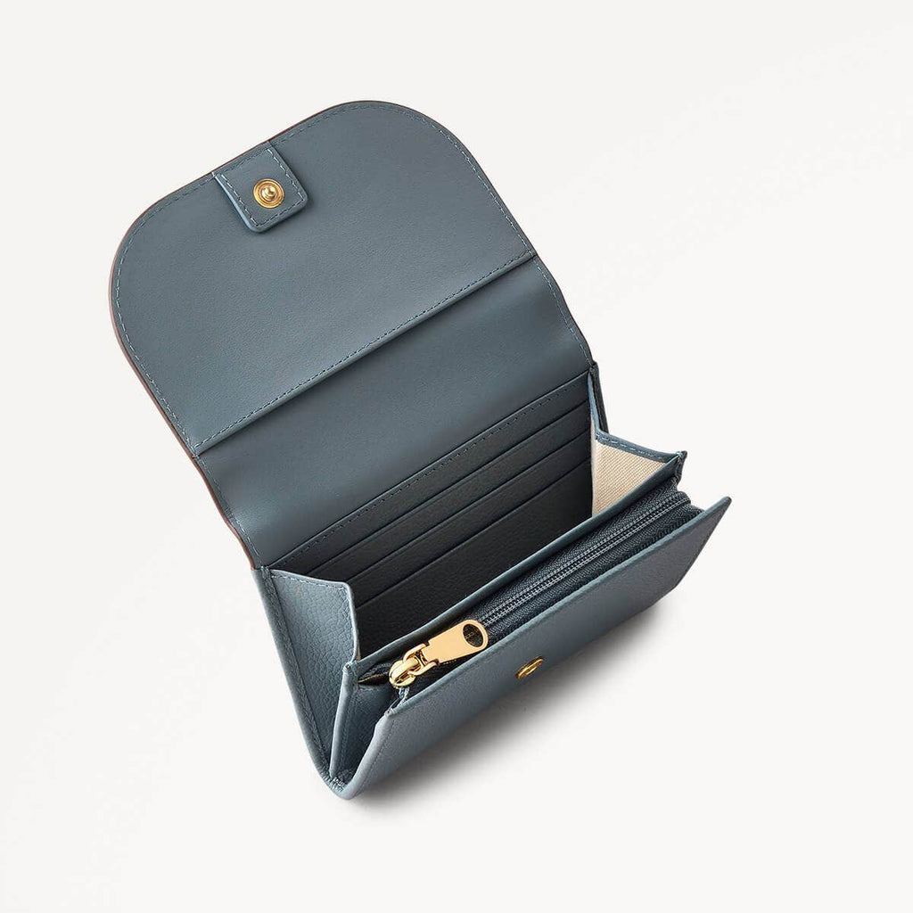 Embankment Way Leather Small Flapover Wallet in Uniform - 110548