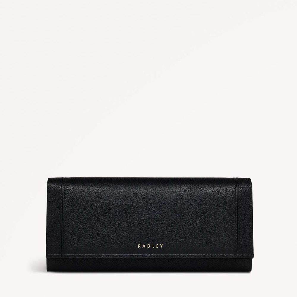 Provence Avenue Leather Large Flapover Wallet in Black - 110554