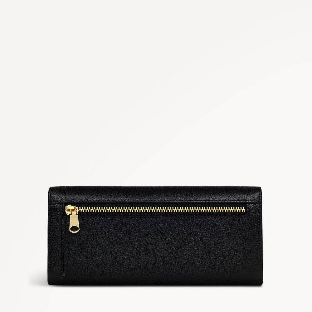 Provence Avenue Leather Large Flapover Wallet in Black - 110554