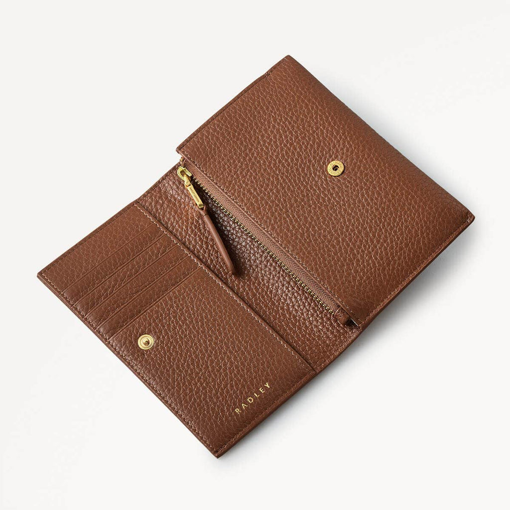 Robin Leather Robin Medium Flapover Wallet Saddle in Saddle - 110605