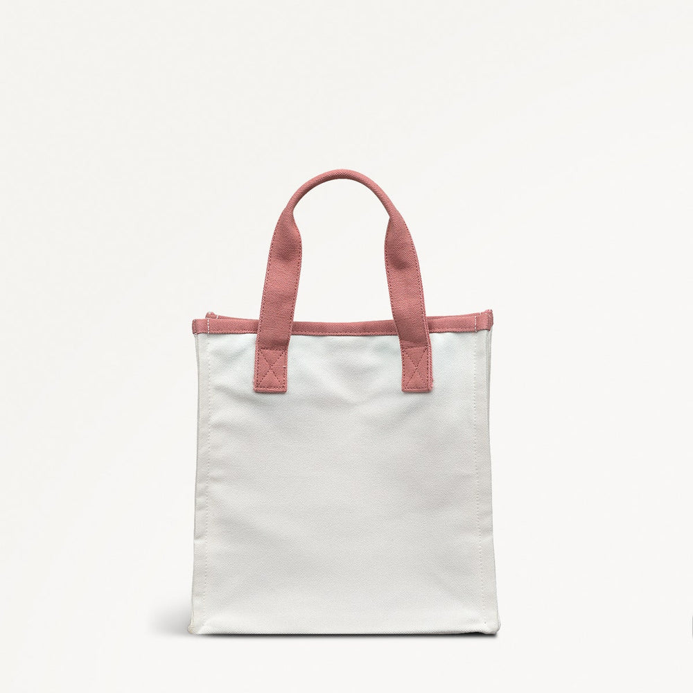 Lucky Charm Fabric Small Open Top Satchel in Natural - 110628