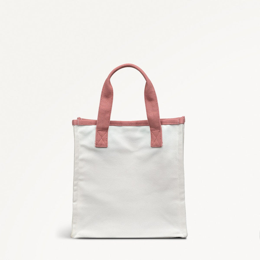 Lucky Charm Fabric Small Open Top Satchel in Natural - 110628