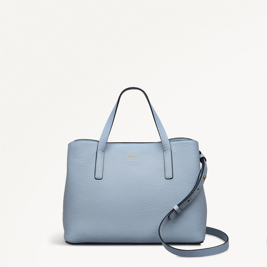 Dukes Place Medium Ziptop Grab Bag in Smoke Blue - 110639