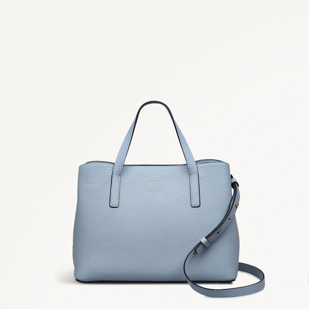 Dukes Place Medium Ziptop Grab Bag in Smoke Blue - 110639