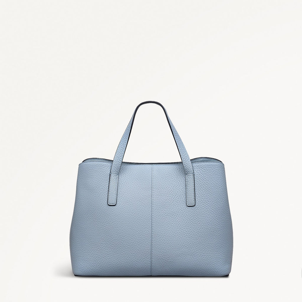 Dukes Place Medium Ziptop Grab Bag in Smoke Blue - 110639