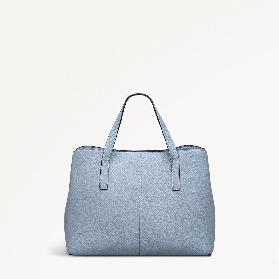 Dukes Place Medium Ziptop Grab Bag in Smoke Blue - 110639