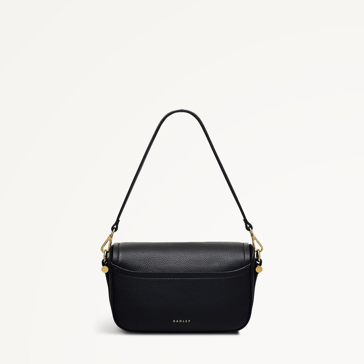 Bathurst Mews Leather Small Flapover Crossbody Bag in Black - 110651