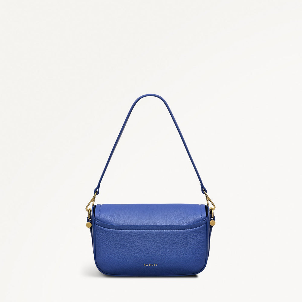 Bathurst Mews Leather Small Flapover Crossbody Bag in Yves Blue - 110653