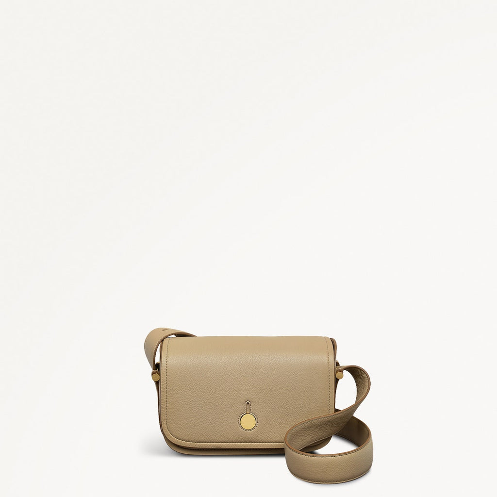 Bathurst Mews Medium Flapover Cross Body Stone - 110657