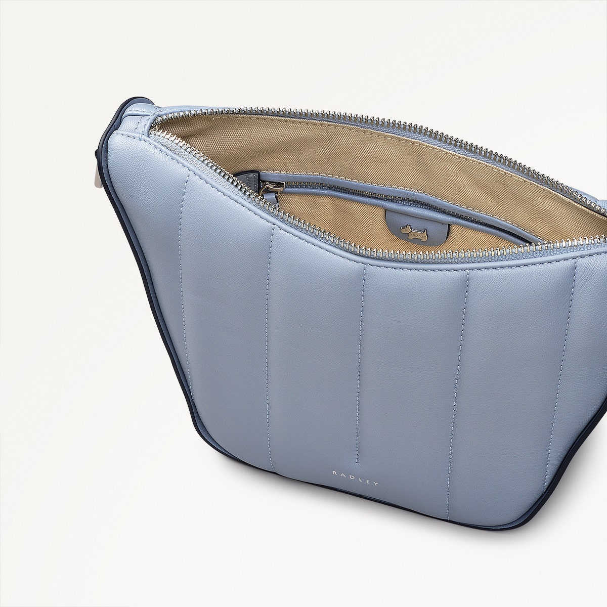 Smoke Blue Small Ziptop Cross Body Bag | Oak Street SS25 | Radley