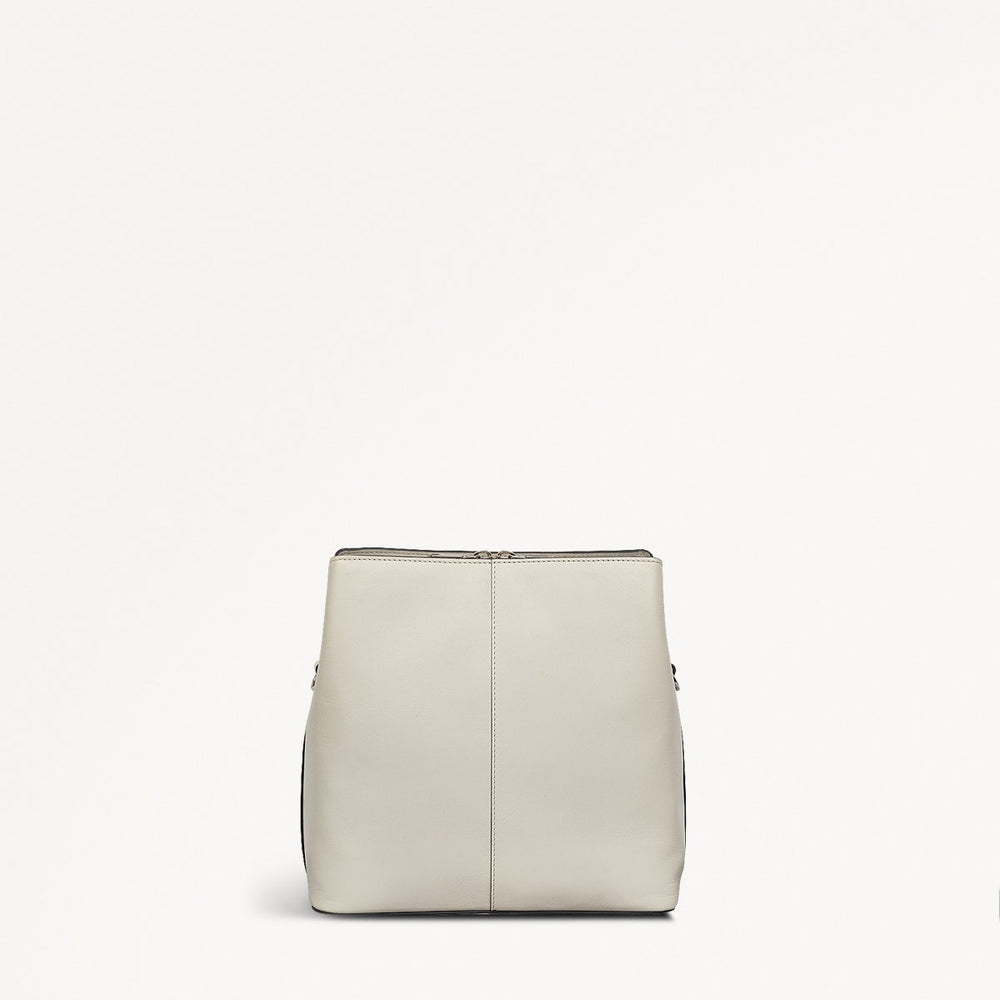 Dukes Place Leather Medium Compartment Cross Body Bag in Chalk - 110674