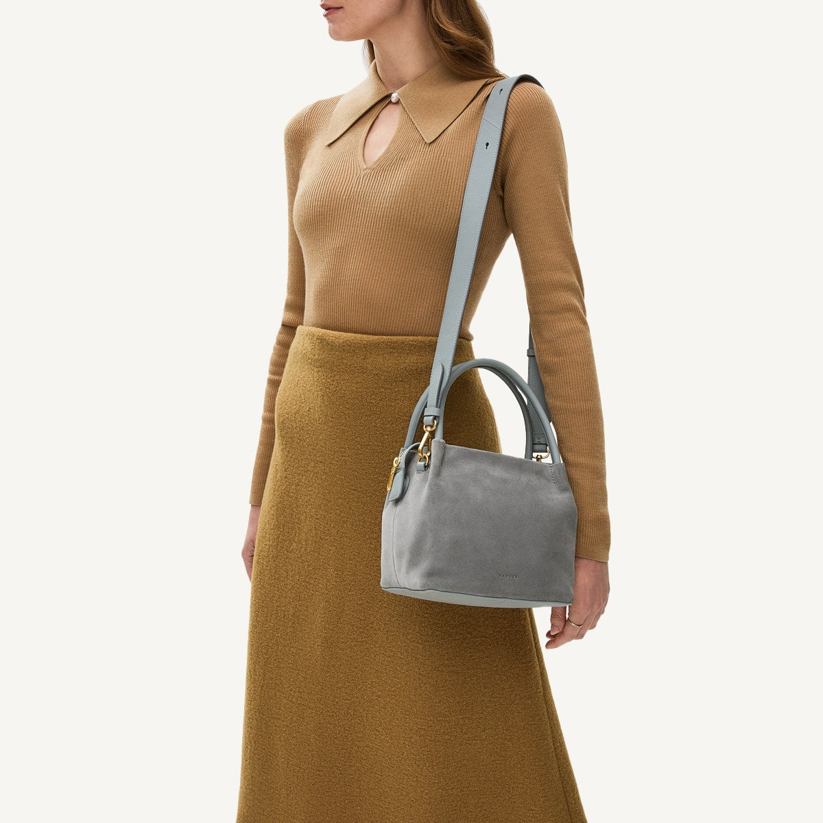 Artichoke Suede Crossbody Bag Grey | Ivydale Road SS25 | Radley