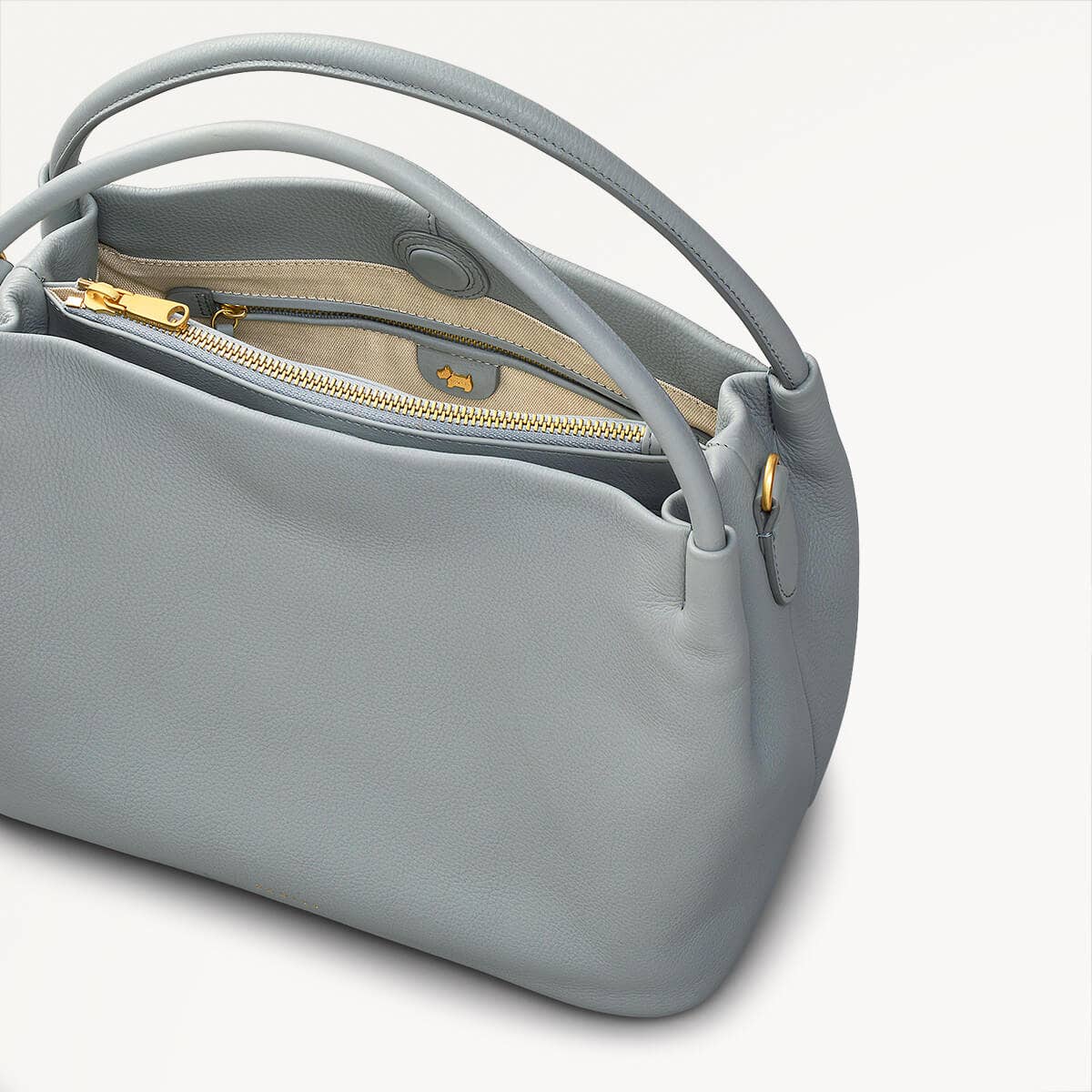 Ivydale Road Leather Medium Ziptop Grab Bag in Artichoke - 110677