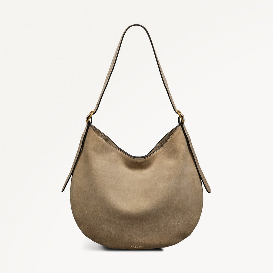 Kensington Place Suede Large Open Top Shoulder Bag - RHD17401