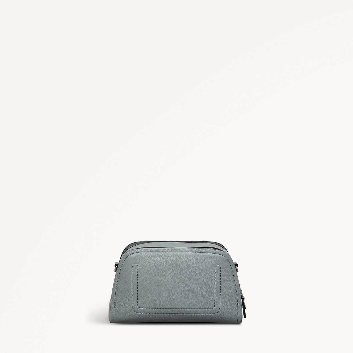 Bathurst Mews Leather Small Ziptop Cross Body Bag in Artichoke - 110681