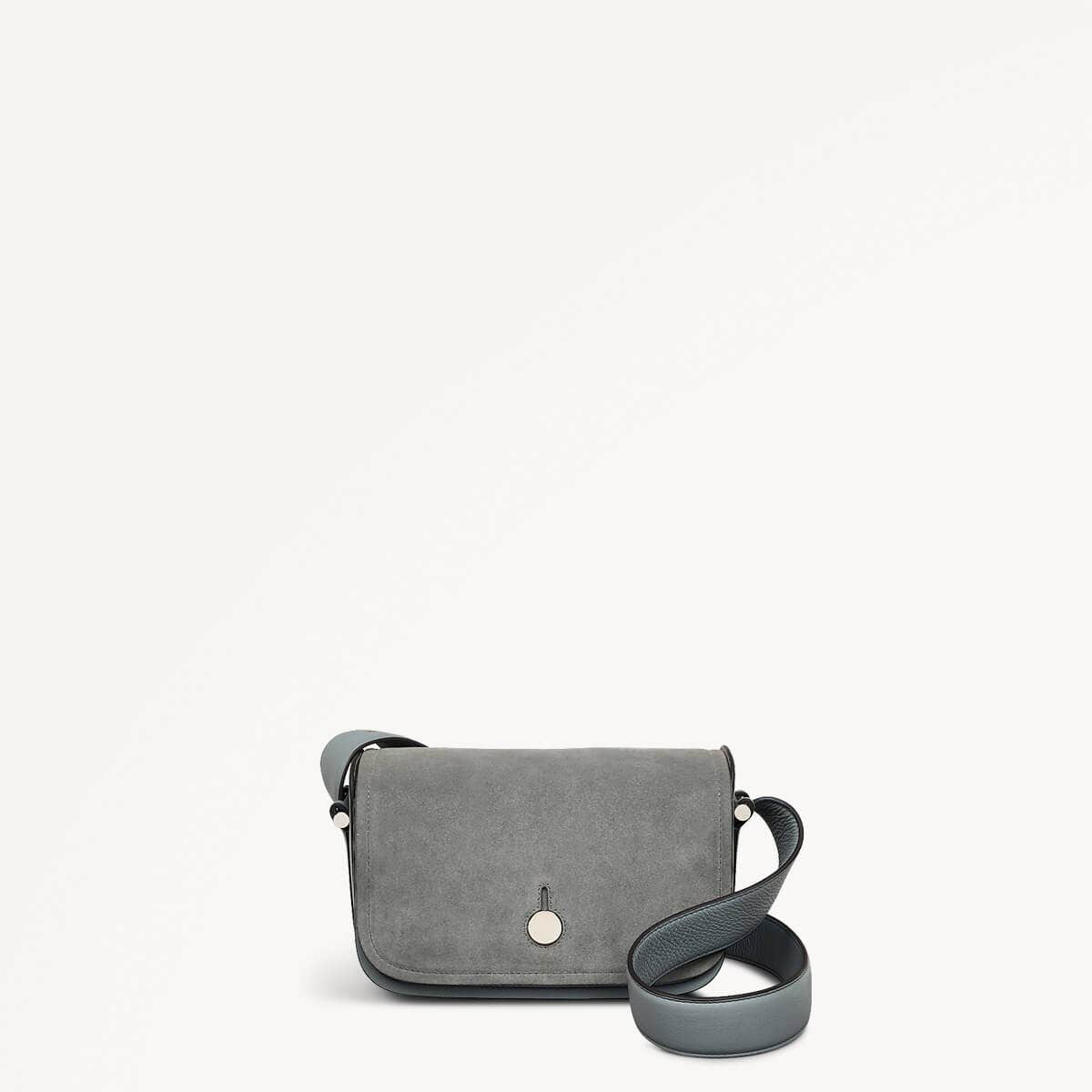 Bathurst Mews Leather Medium Flapover Cross Body Bag in Artichoke - 110682