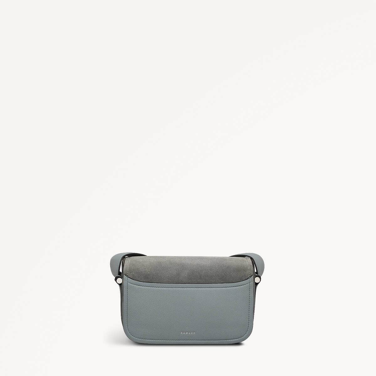 Artichoke Medium Grey Suede Crossbody Bag | Bathurst Mews SS25