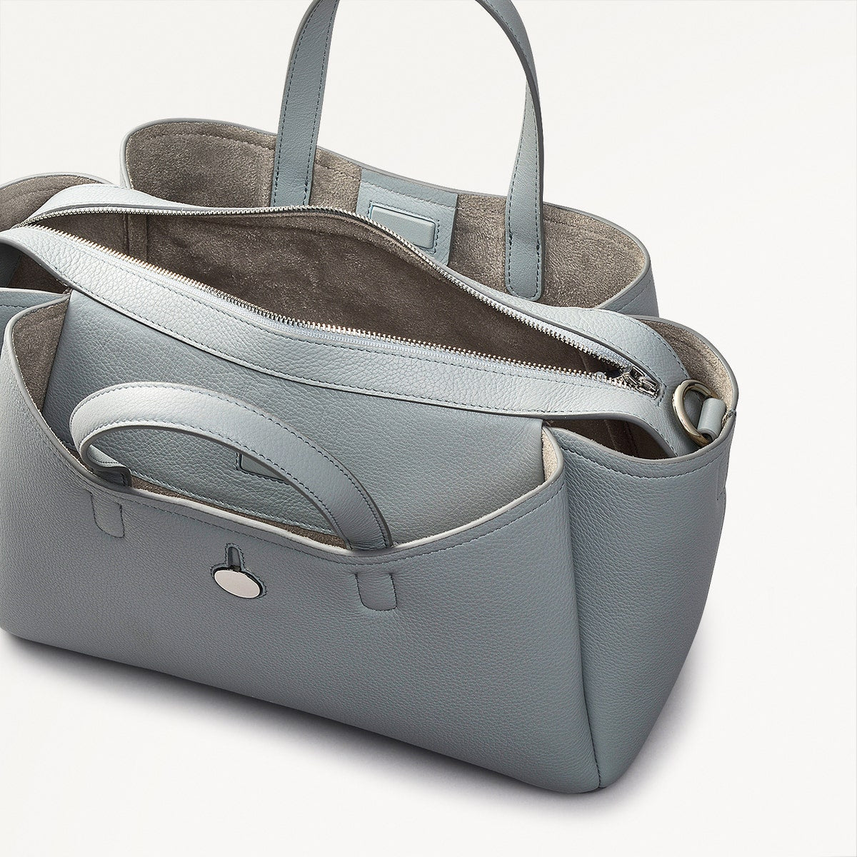 Artichoke Grey Handbag with Strap | Bathurst Mews Grab SS25 | Radley