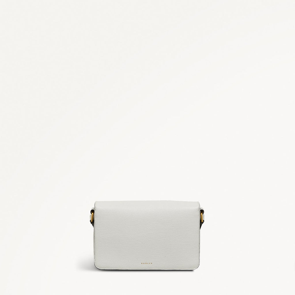 Threadneedle Street Leather Small Flapover Crossbody Bag in Mist - 110686