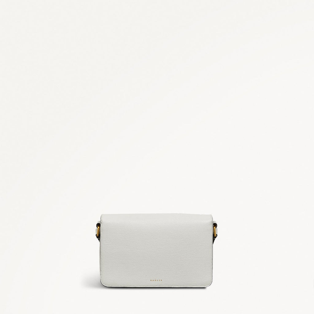 Threadneedle Street Leather Small Flapover Crossbody Bag in Mist - 110686