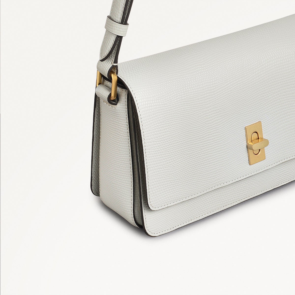 Small Leather Faux Lizard Crossbody | Threadneedle Street SS25