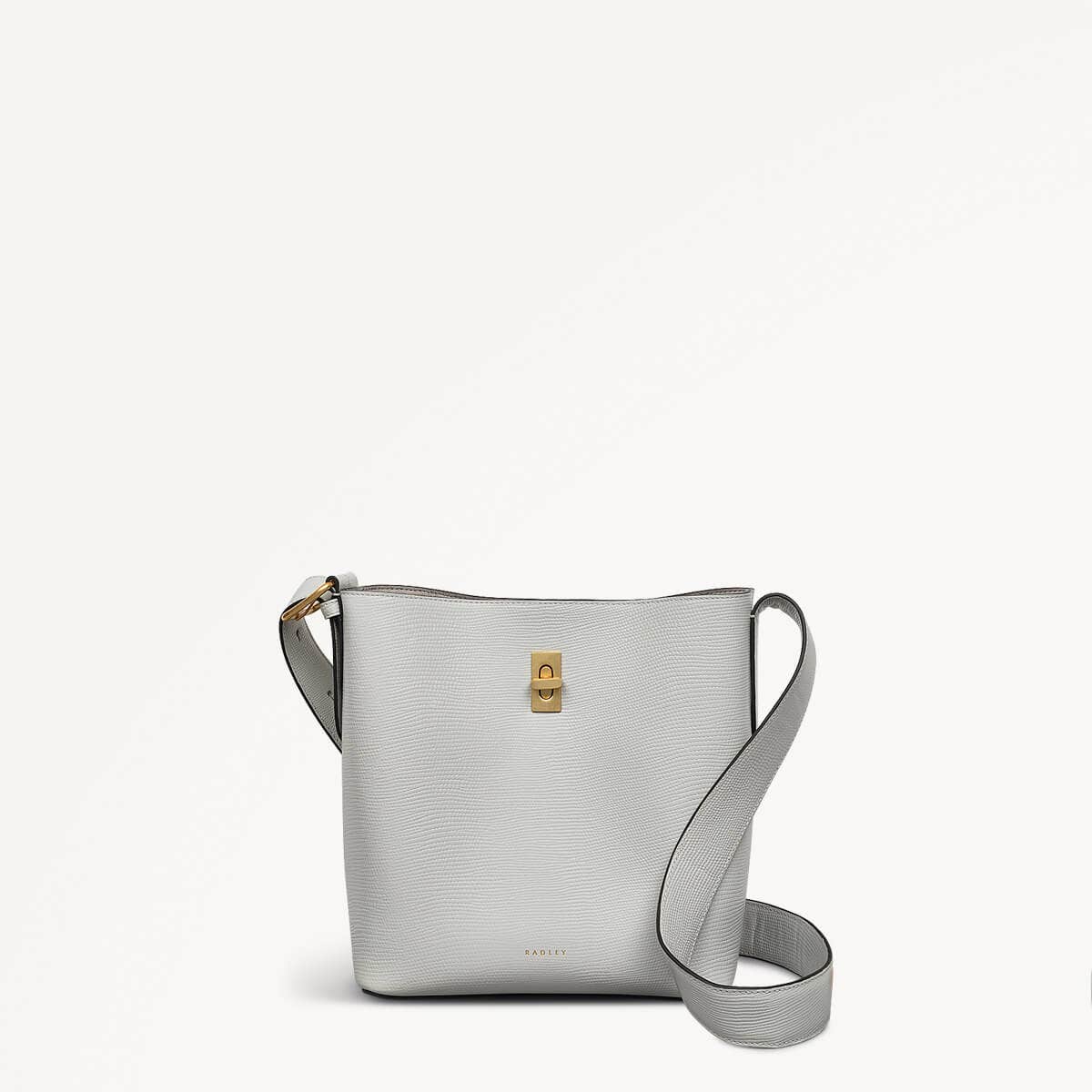 Threadneedle Street Leather Medium Open Top Crossbody Bag in Mist - 110688