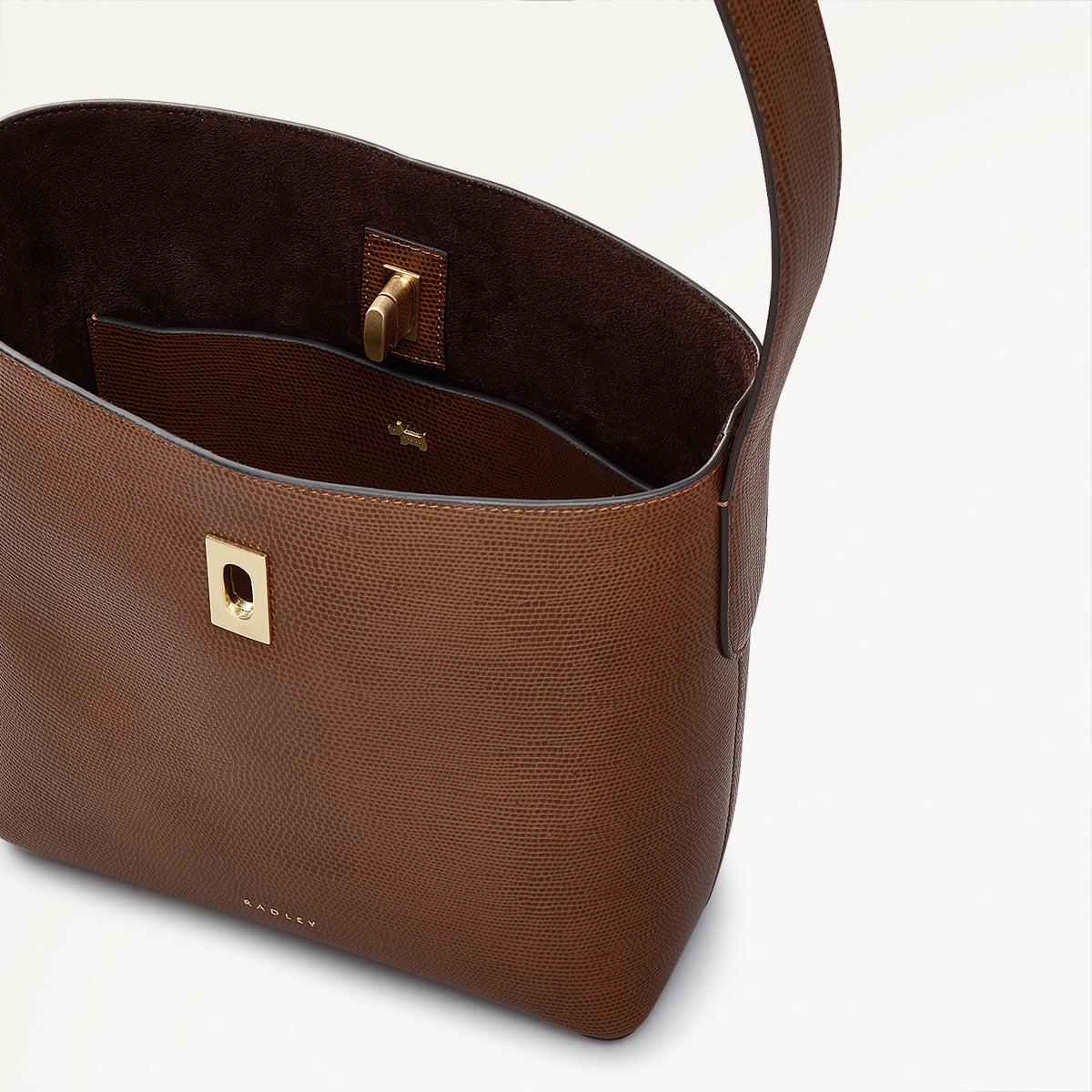 Medium Saddle Brown Crossbody Bag | Threadneedle Street Faux