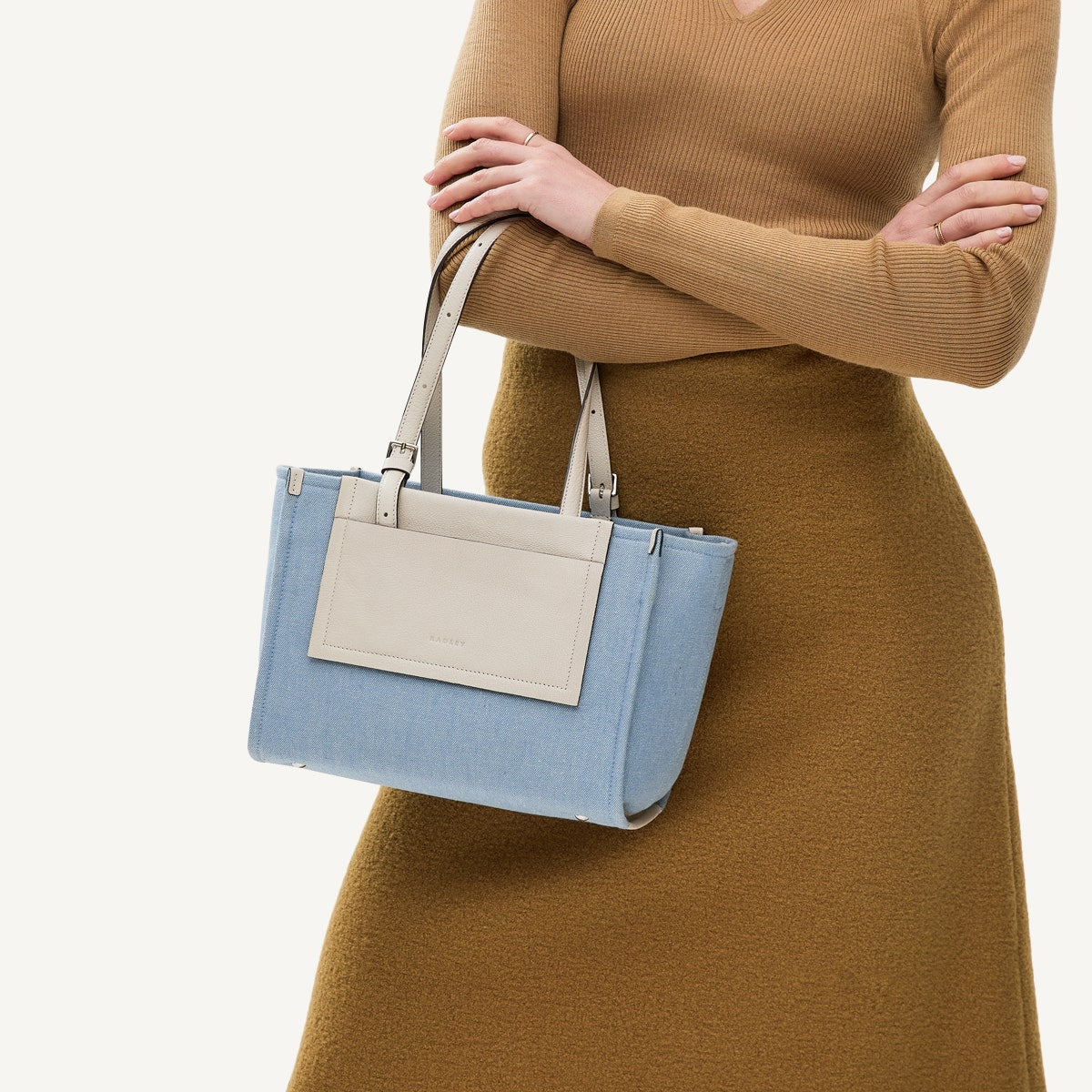 The Burlington Canvas Medium Ziptop Satchel Bag - RHD20702