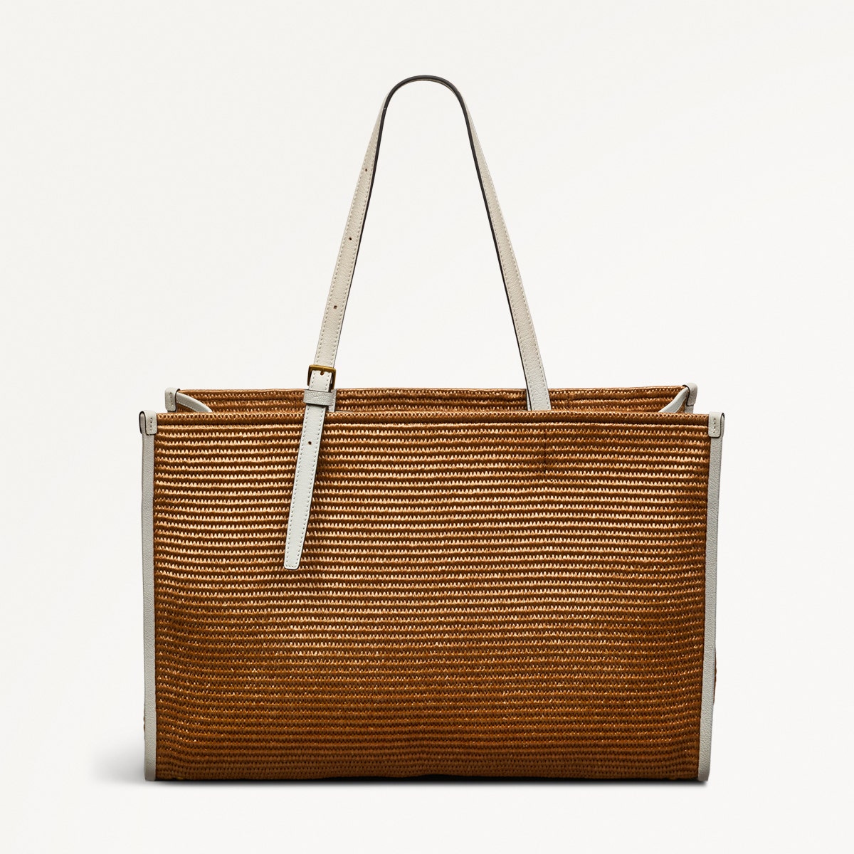 The Burlington Fabric Large Open Top Tote Bag in Saddle - 110694